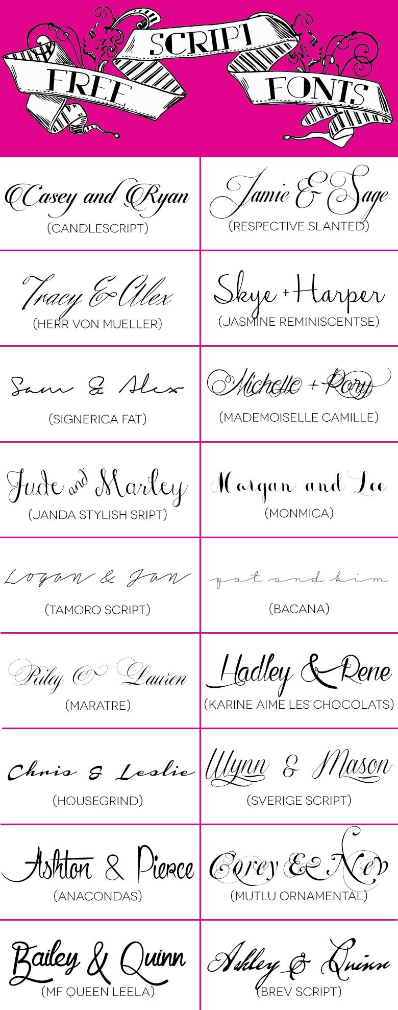Free Calligraphy Wedding Fonts - treestorage